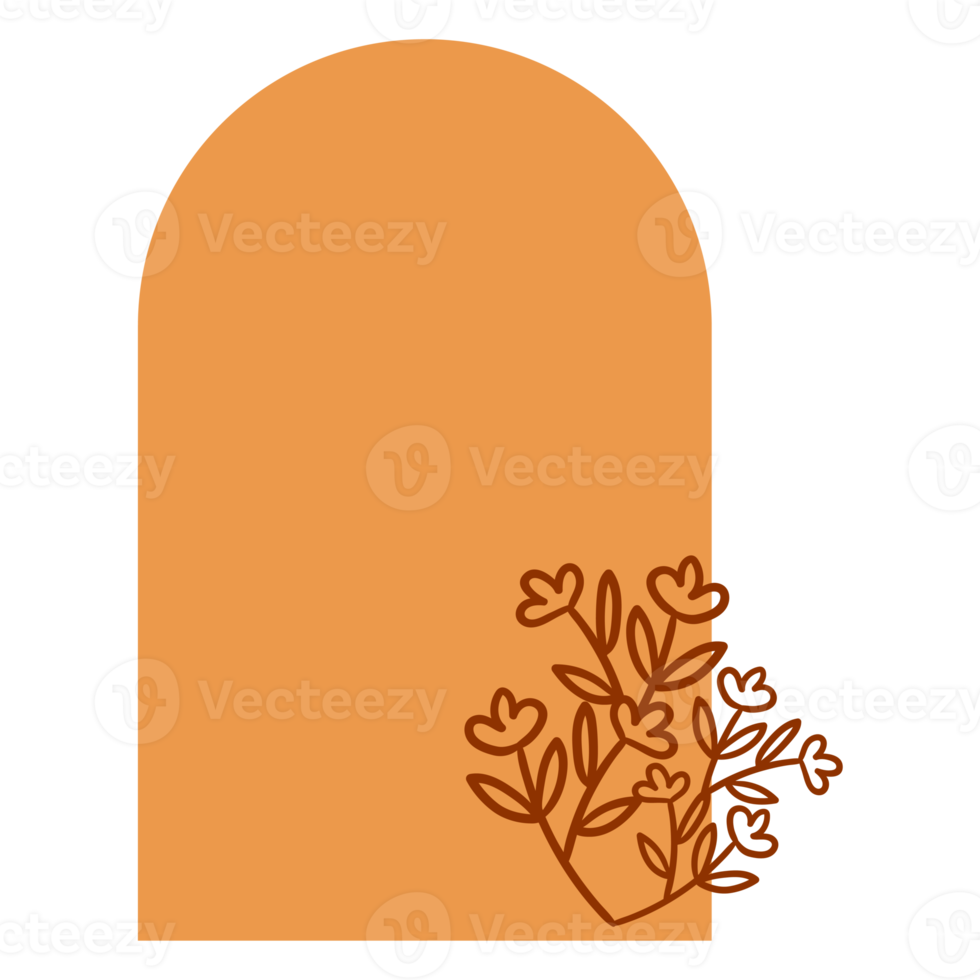 Aesthetic Floral Frame png