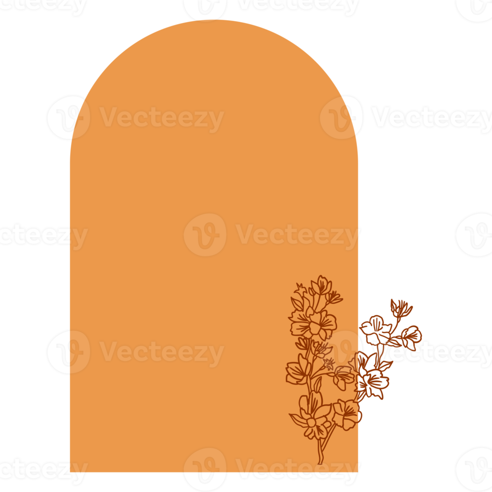 Aesthetic Floral Frame png