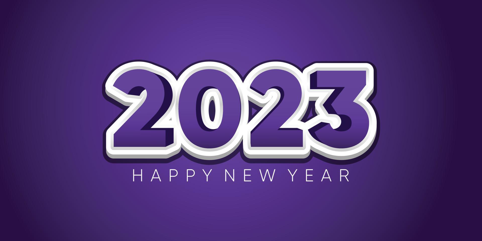 fun numbers for the 2023 new year celebration vector