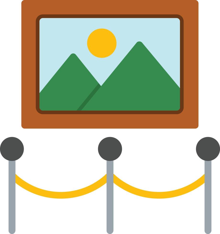 Art Gallery Flat Icon vector