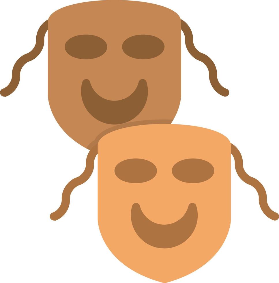 Theater Masks Flat Icon vector