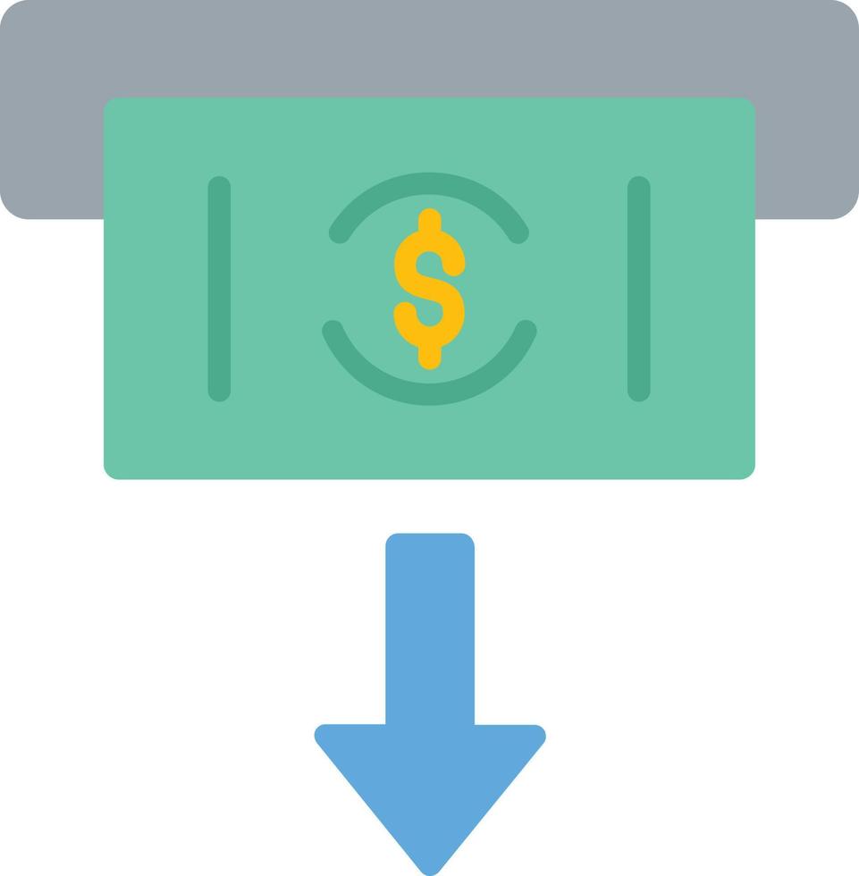 Withdraw Flat Icon vector