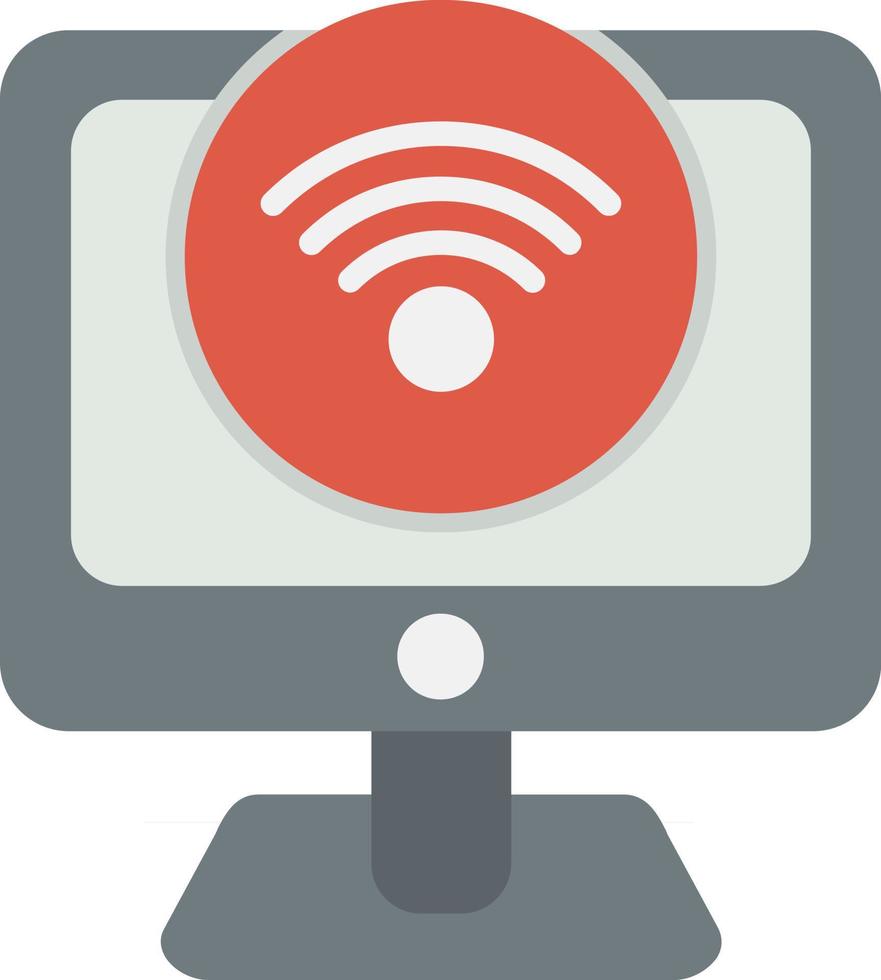 Wifi Signal Flat Icon vector