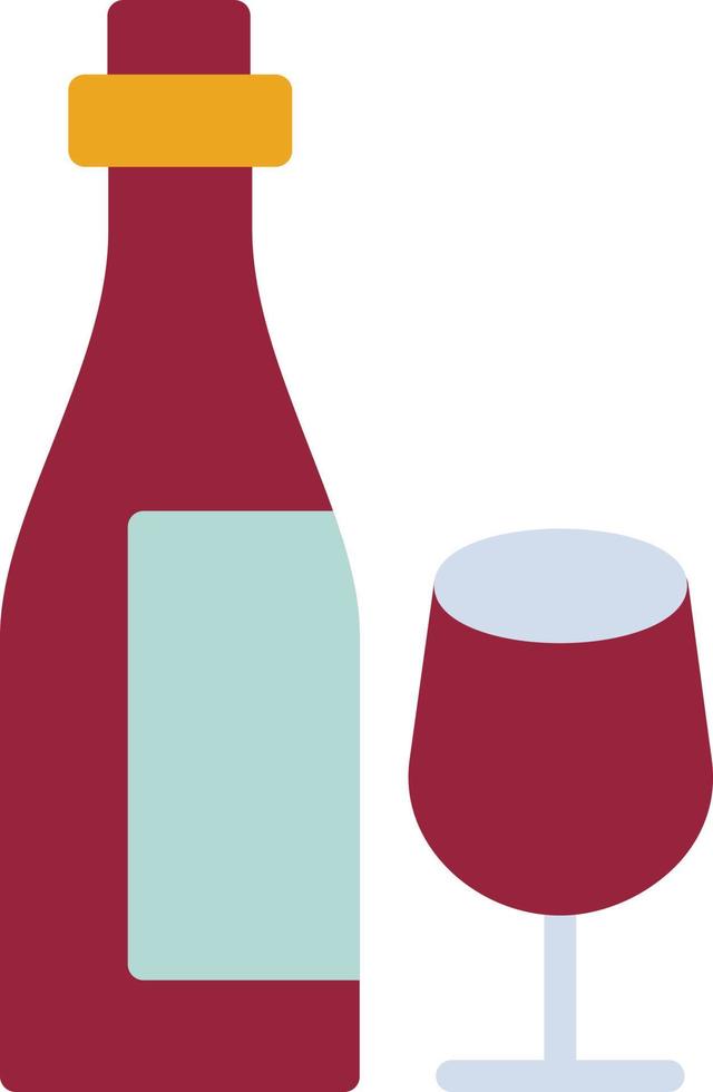 Wine Bottle Flat Icon vector