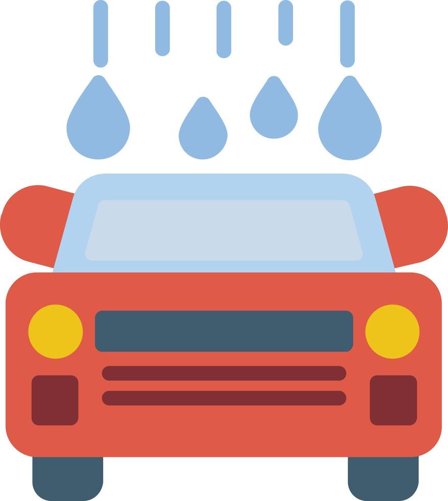 Car Wash Flat Icon vector