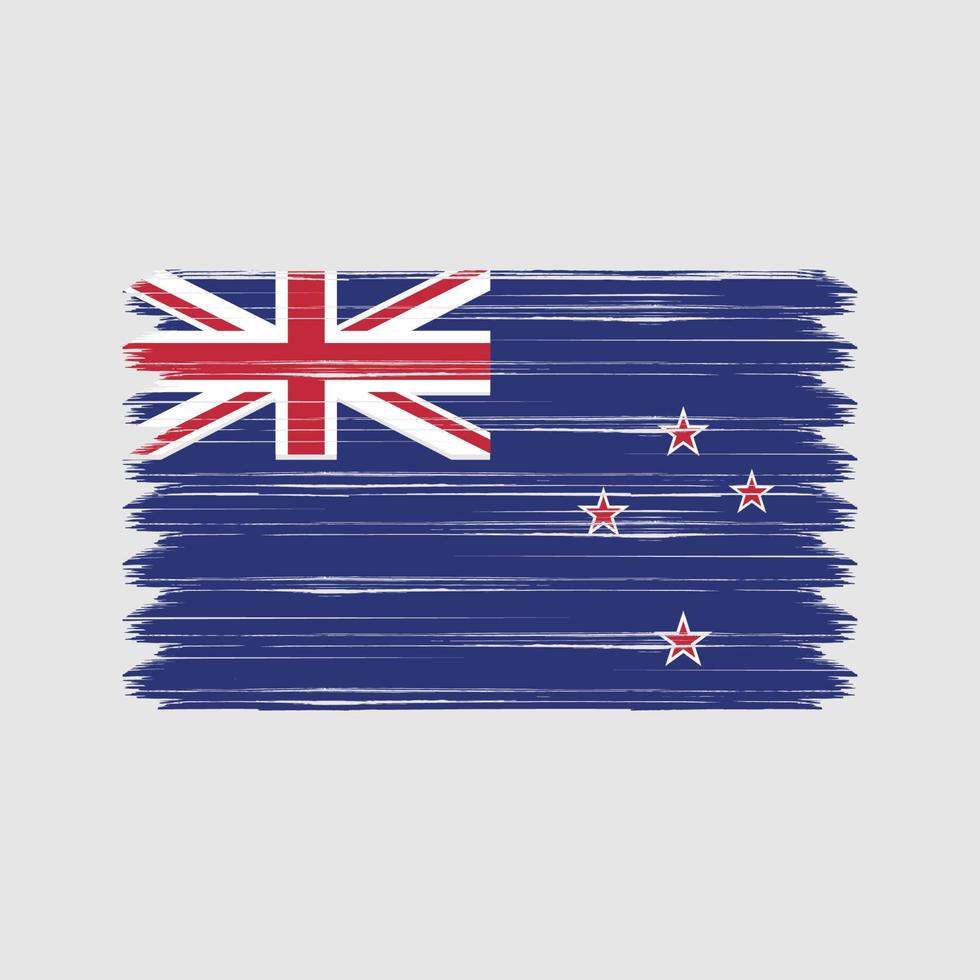 New Zealand Flag Brush Strokes. National Flag vector