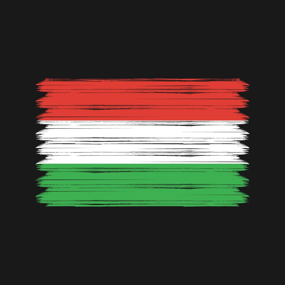 Hungary Flag Brush Strokes. National Flag vector