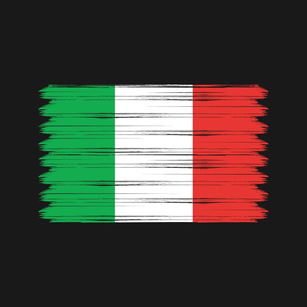Italy Flag Brush Strokes. National Flag vector