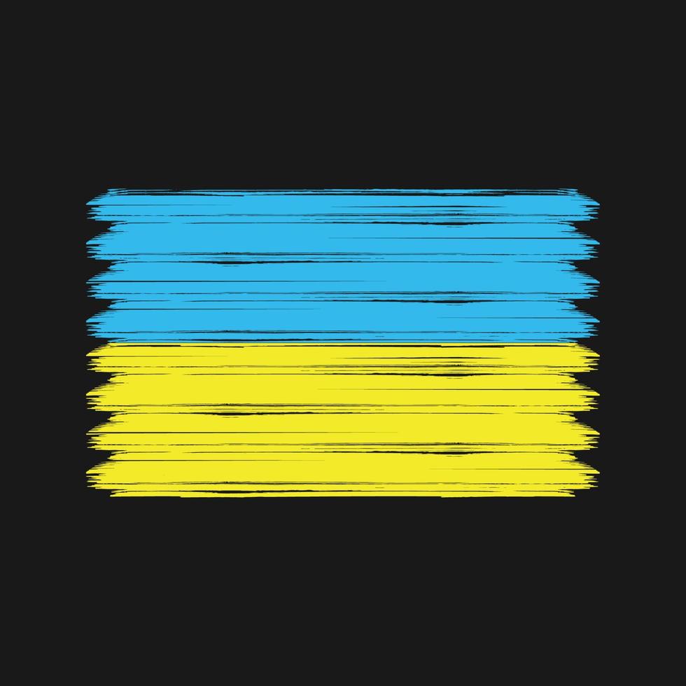 Ukraine Flag Brush Strokes. National Flag vector