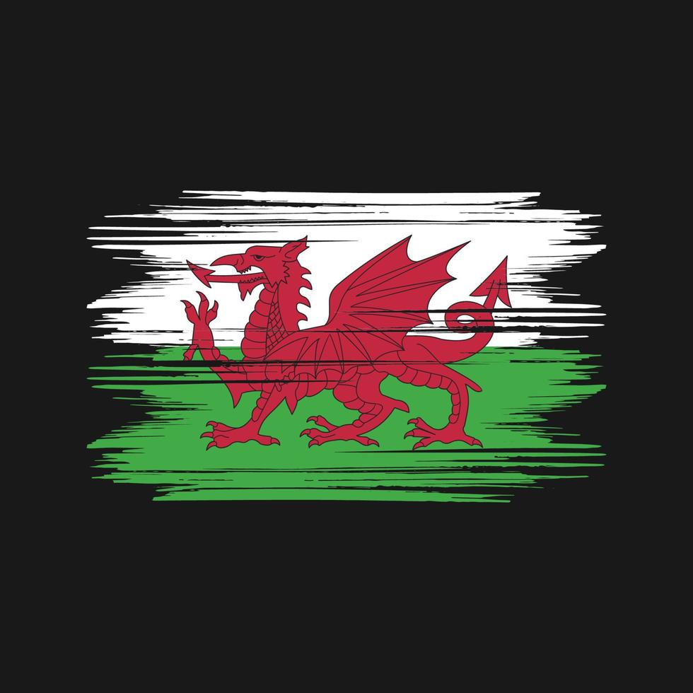 Wales flag Design Free Vector