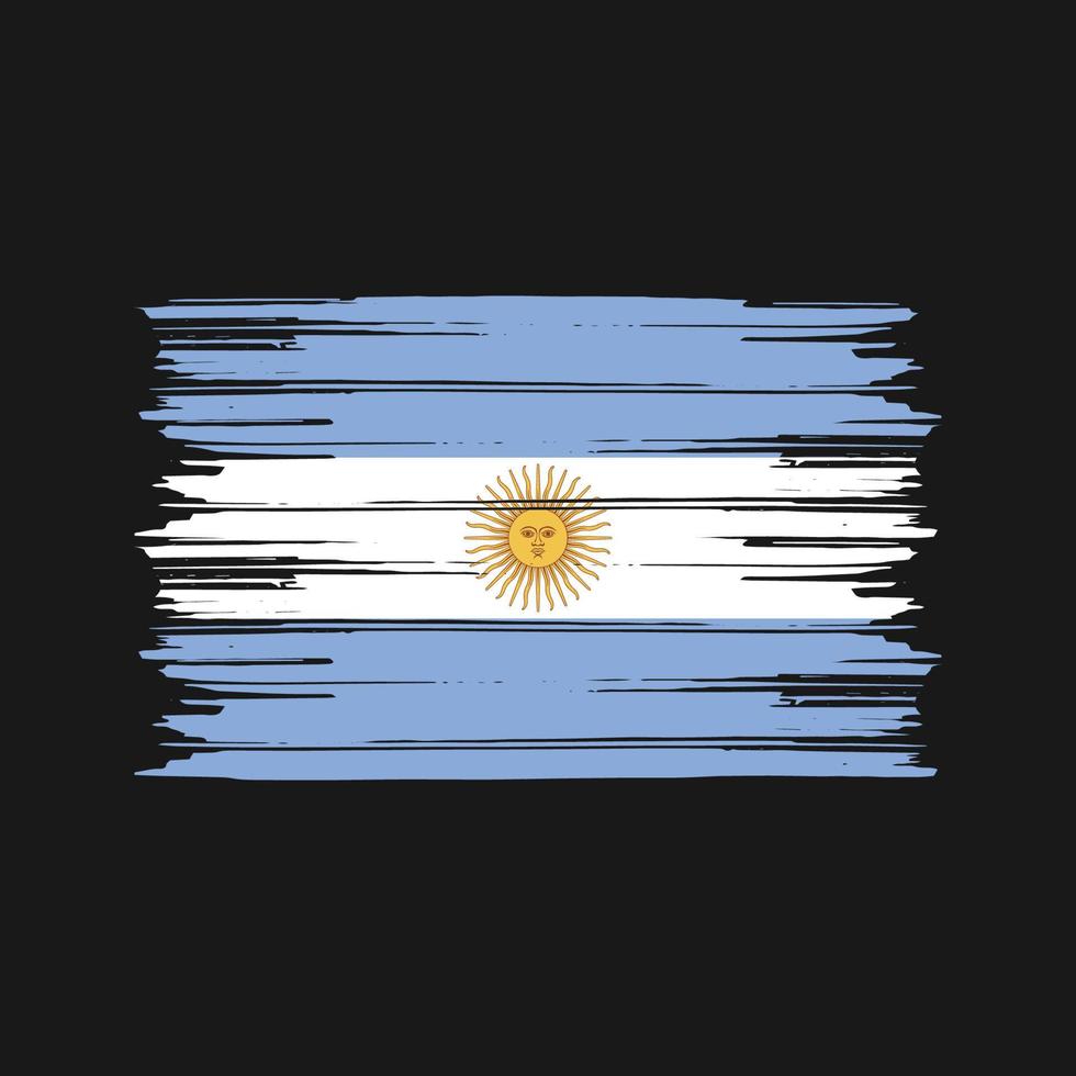 pincel de bandera argentina. bandera nacional vector