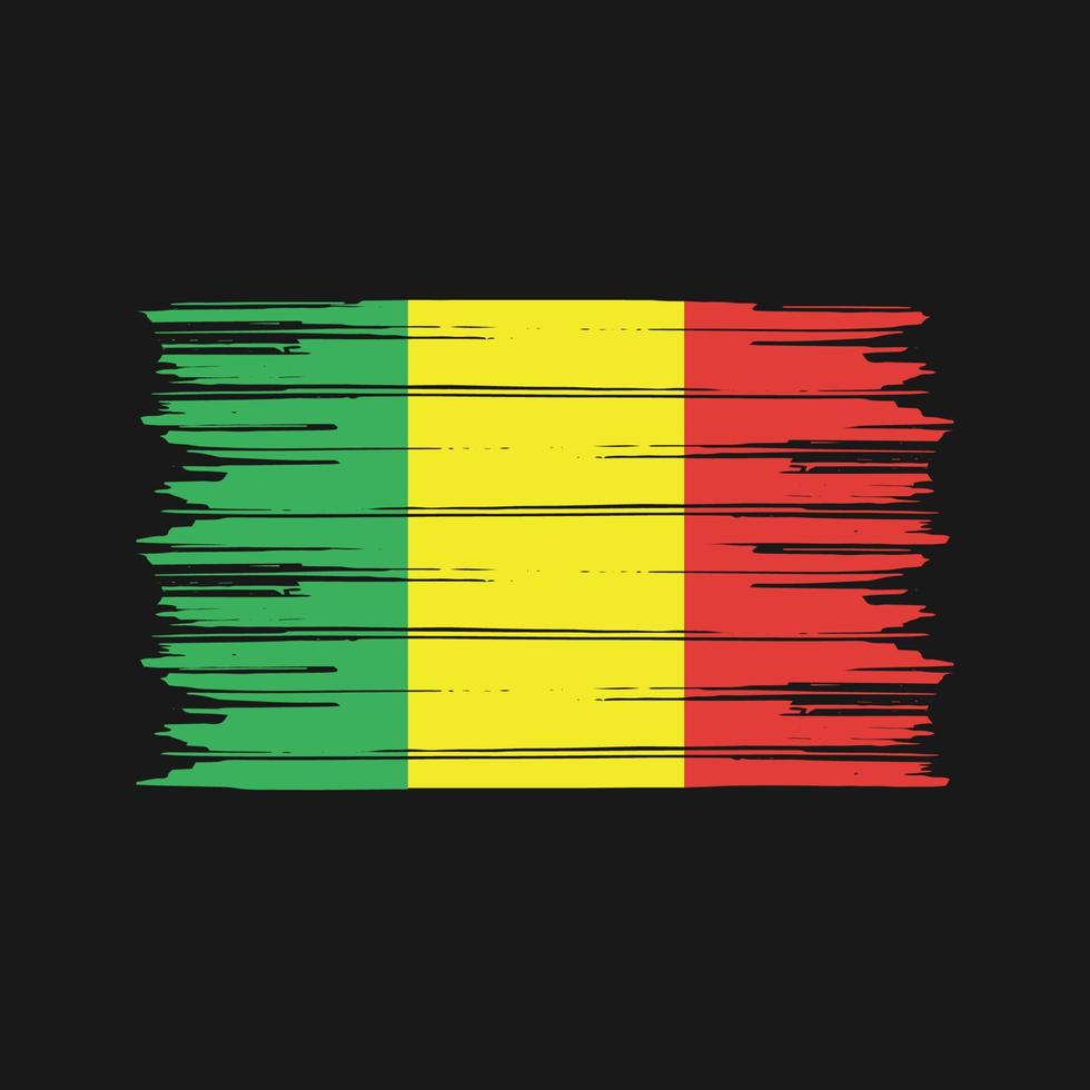 Mali Flag Brush. National Flag vector