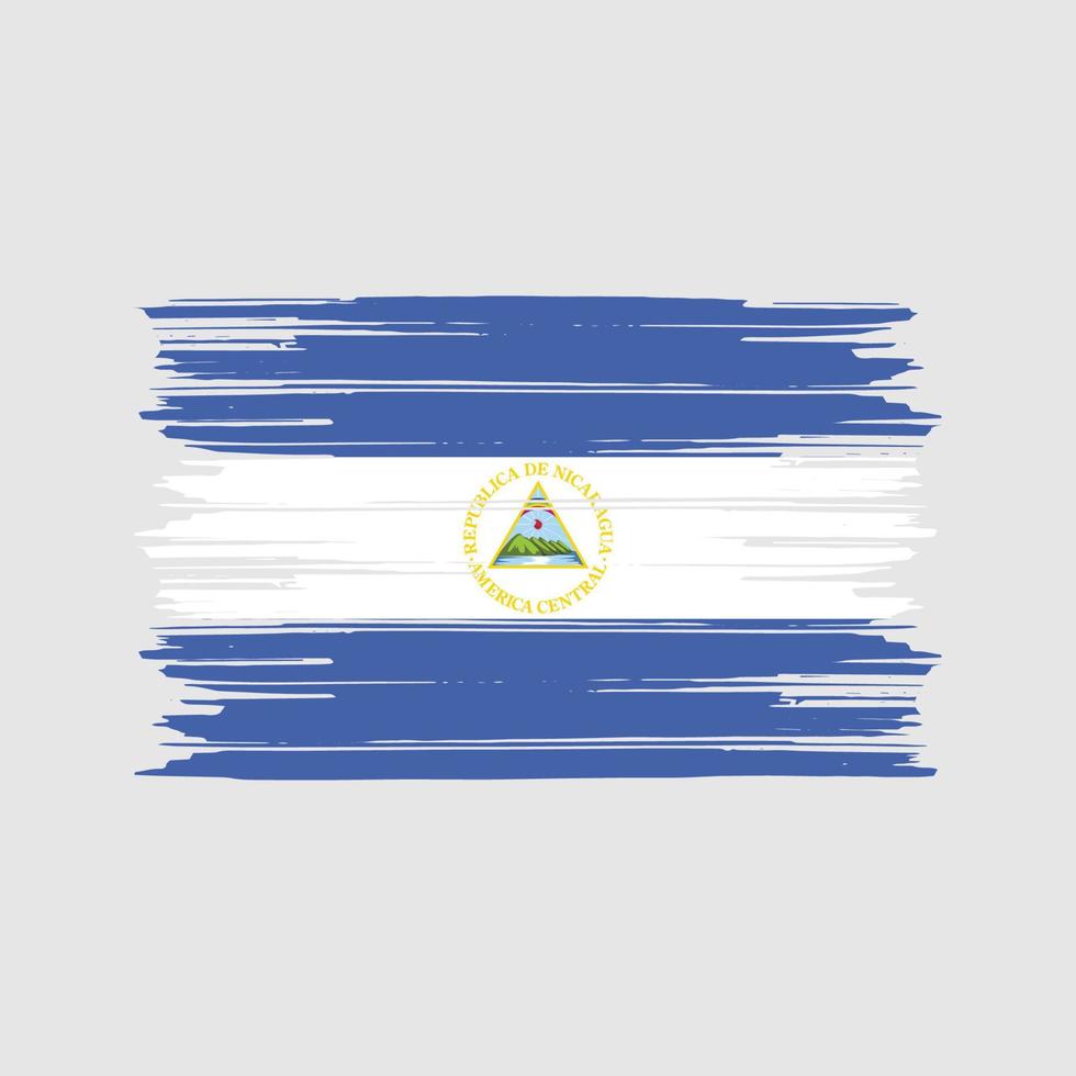 cepillo de bandera de nicaragua. bandera nacional vector