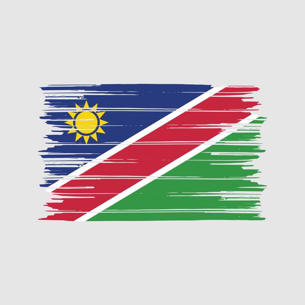 cepillo de bandera de namibia. bandera nacional vector