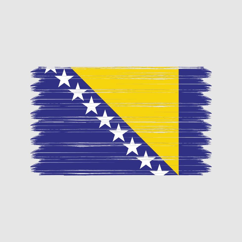 Bosnia Flag Brush Strokes. National Flag vector