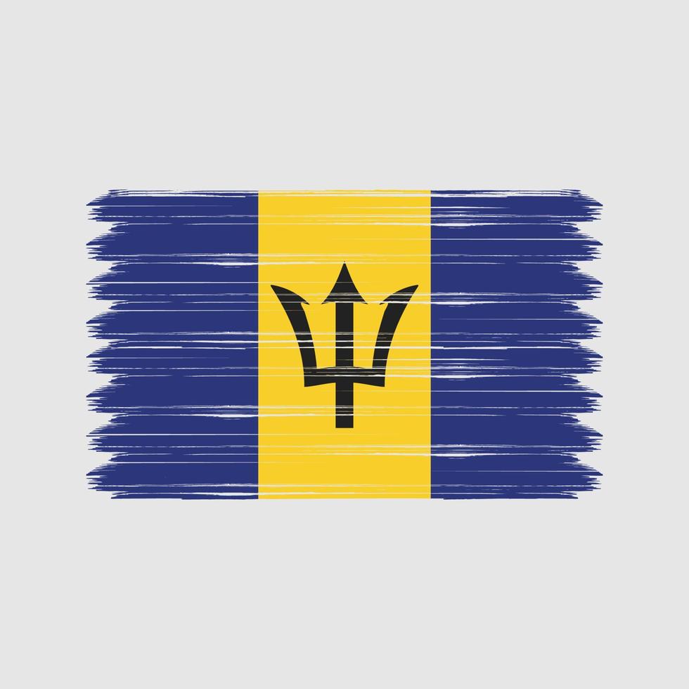 Barbados Flag Brush Strokes. National Flag vector