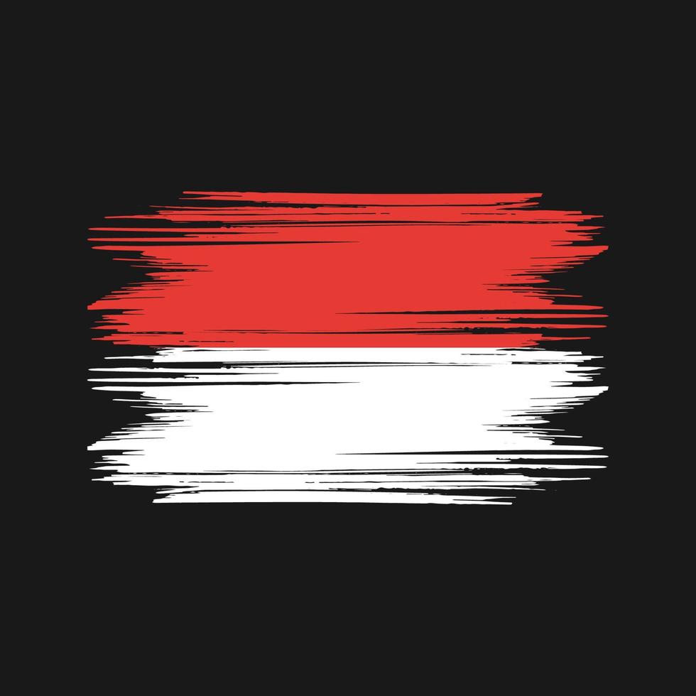 Indonesia or Monaco flag Design Free Vector