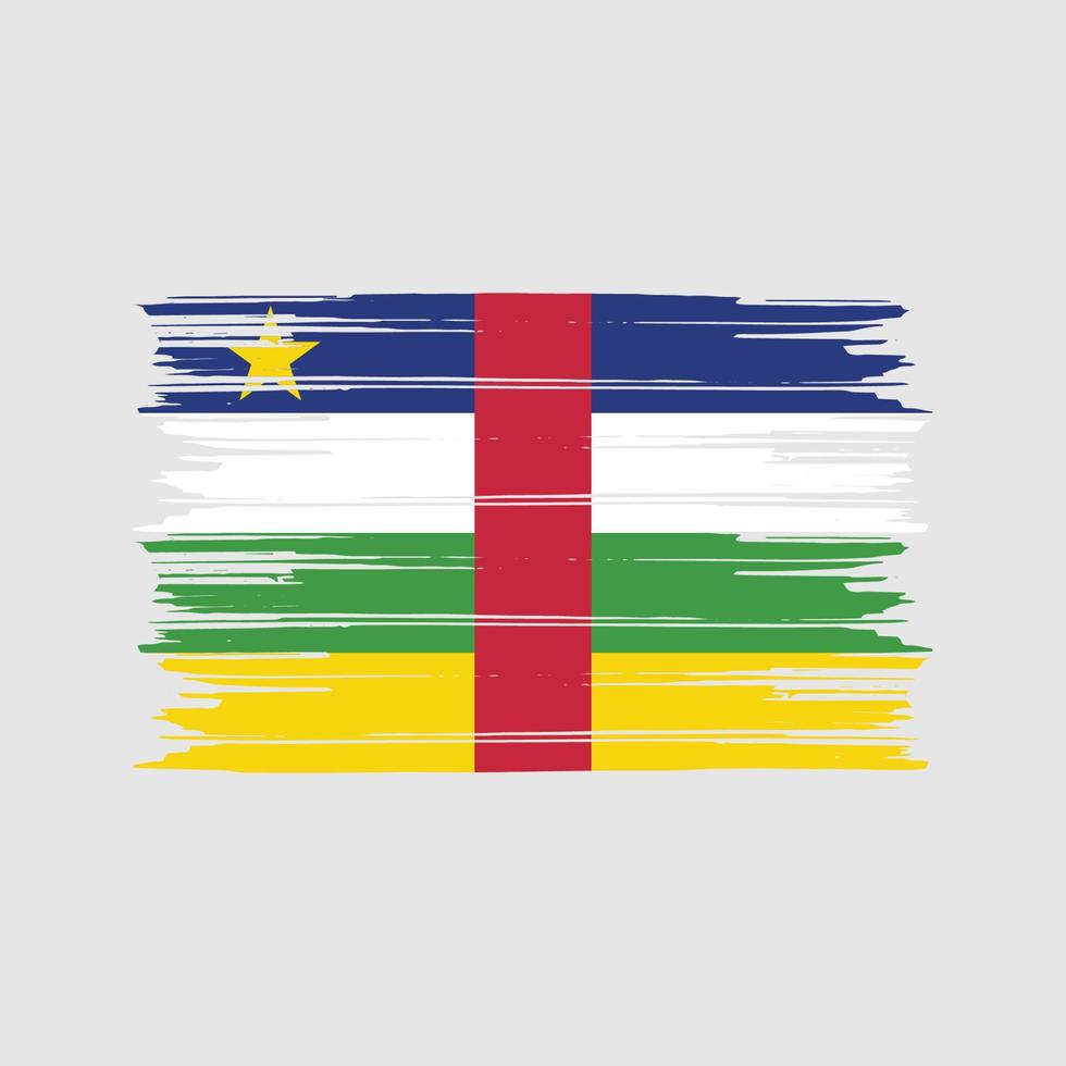 pincel de bandera centroafricana. bandera nacional vector