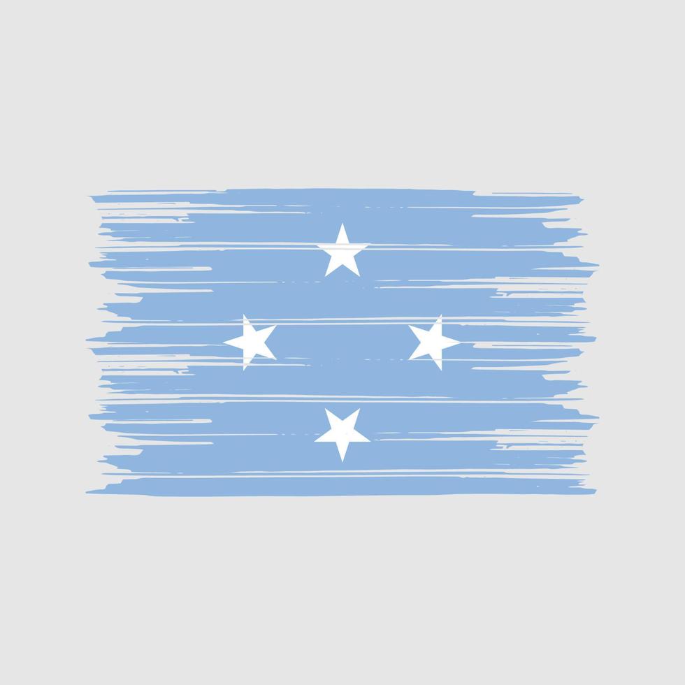 cepillo de bandera de micronesia. bandera nacional vector