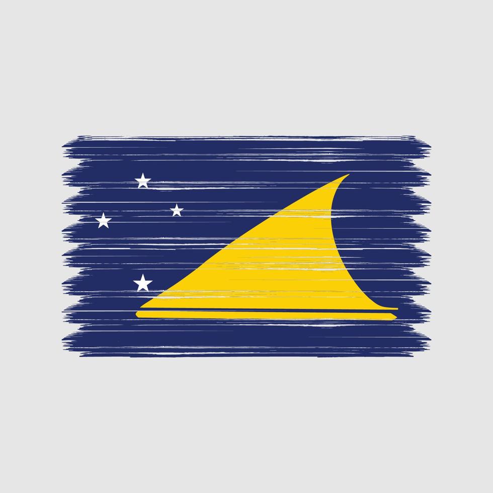 trazos de pincel de la bandera de tokelau. bandera nacional vector