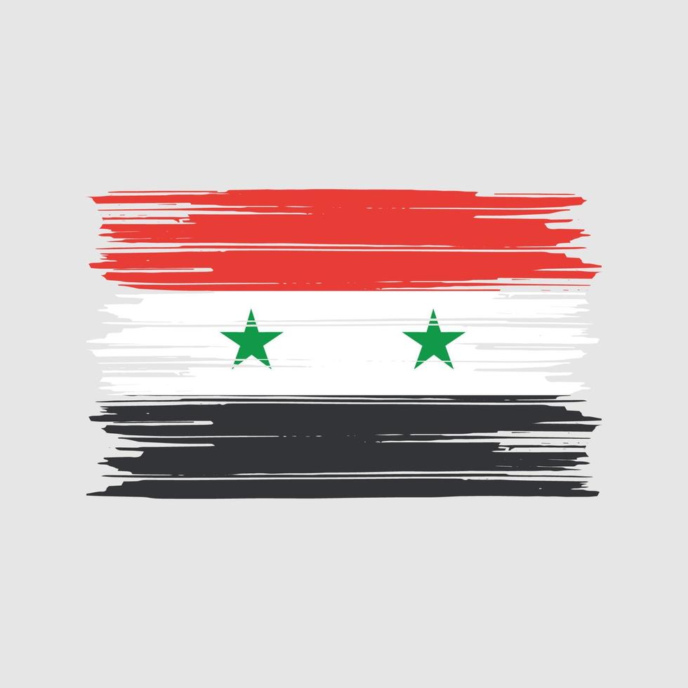 Syria Flag Brush. National Flag vector