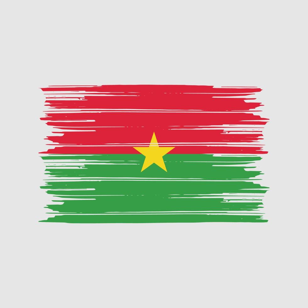 Burkina Faso Flag Brush. National Flag vector