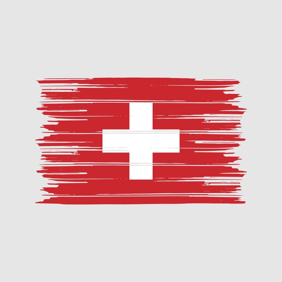 Switzerland Flag Brush. National Flag vector
