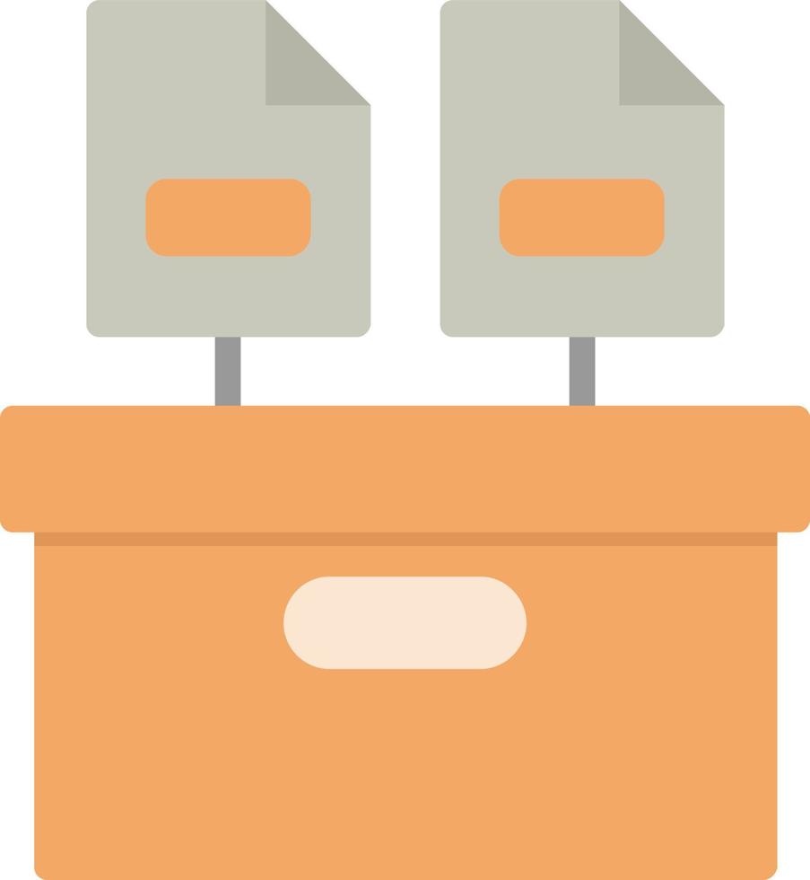 Storage Box Flat Icon vector