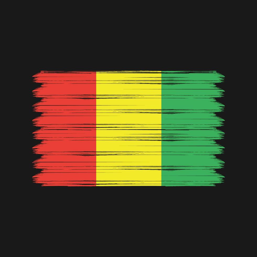 Guinea Flag Brush Strokes. National Flag vector