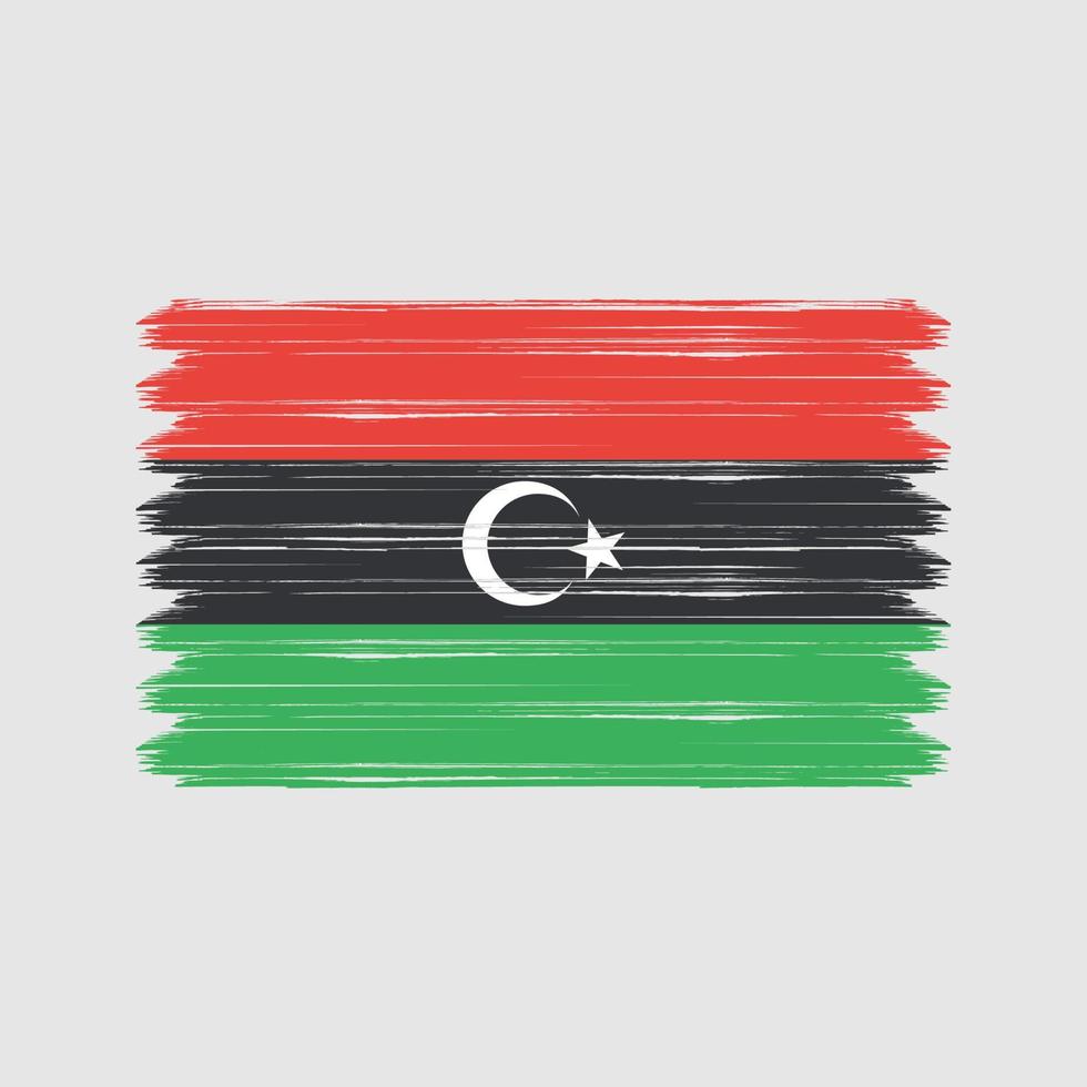 Libya Flag Brush Strokes. National Flag vector