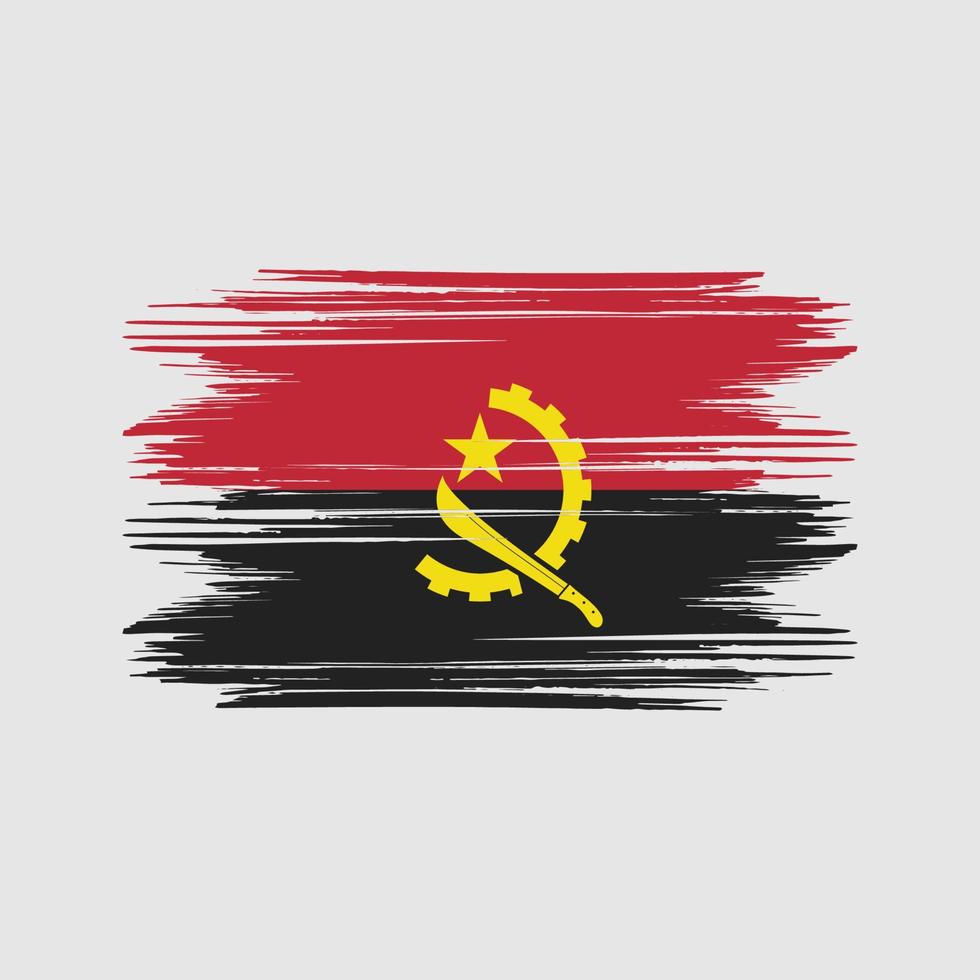 conception du drapeau angolais. ensemble de conception de vecteur de drapeau  national angola. drapeau angola illustration vectorielle 7324156 Art  vectoriel chez Vecteezy