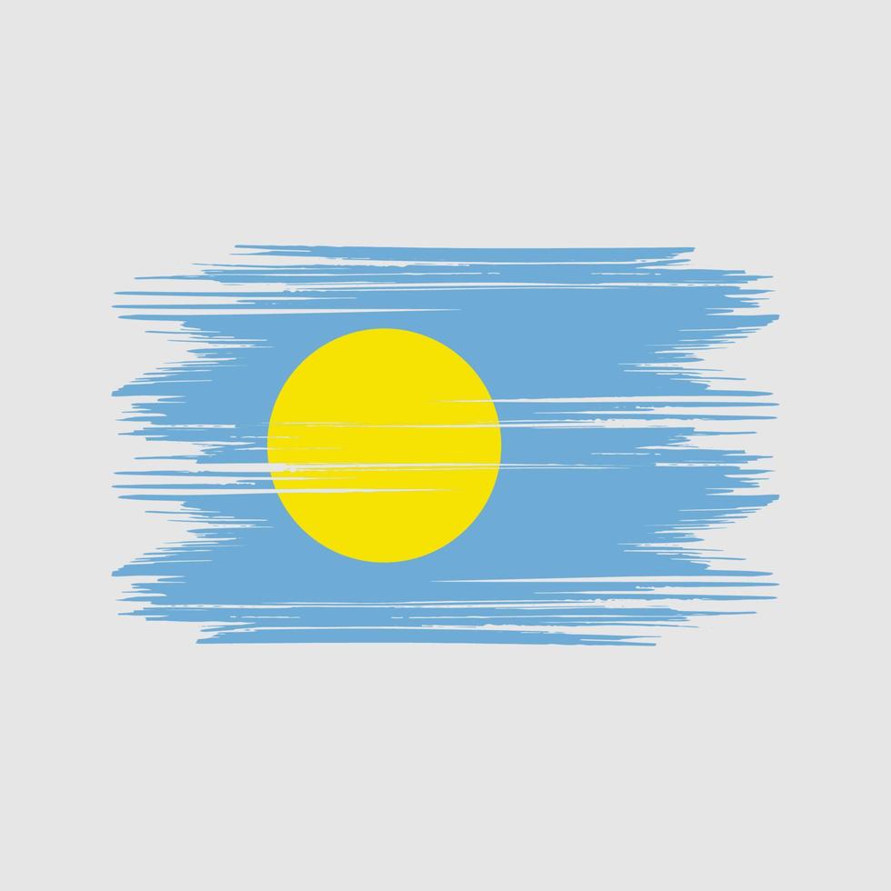 Palau flag Design Free Vector