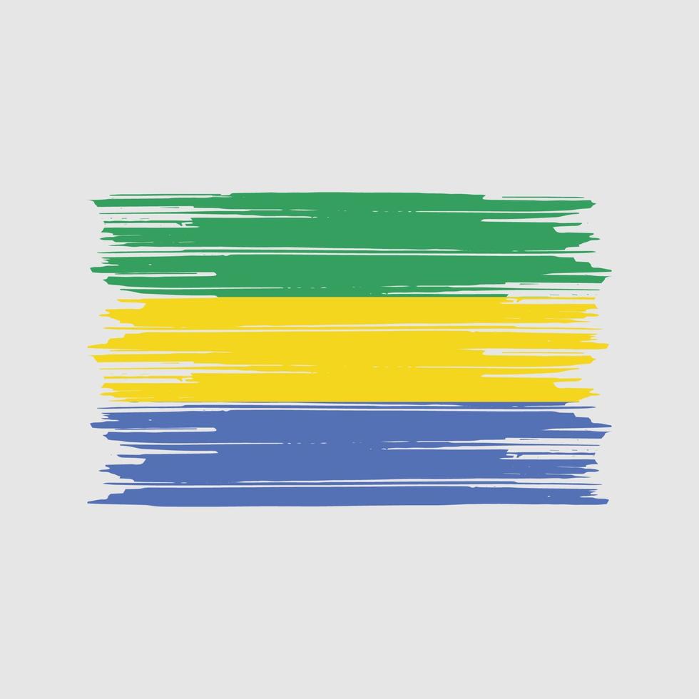Gabon Flag Brush. National Flag vector