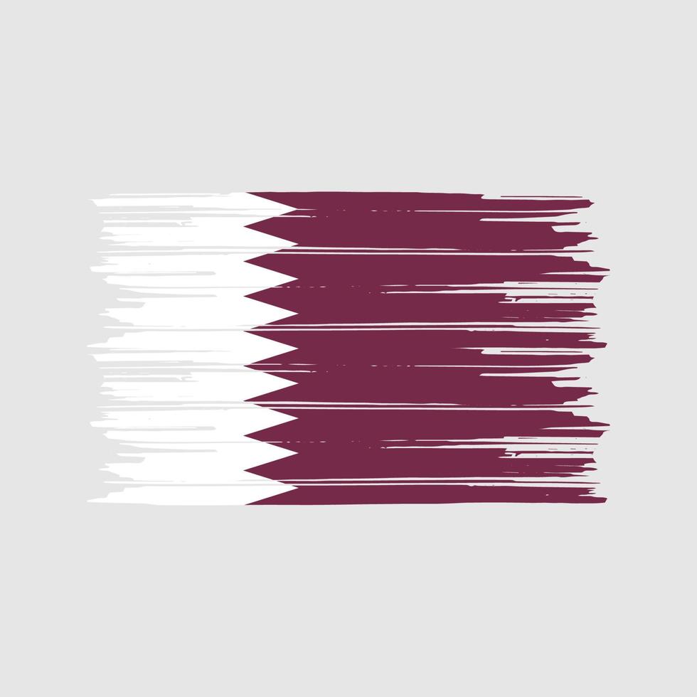 Qatar Flag Brush. National Flag vector