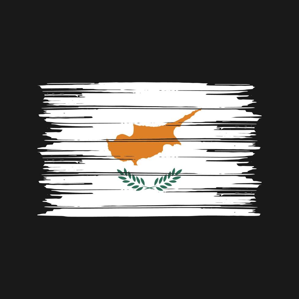 Cyprus Flag Brush. National Flag vector
