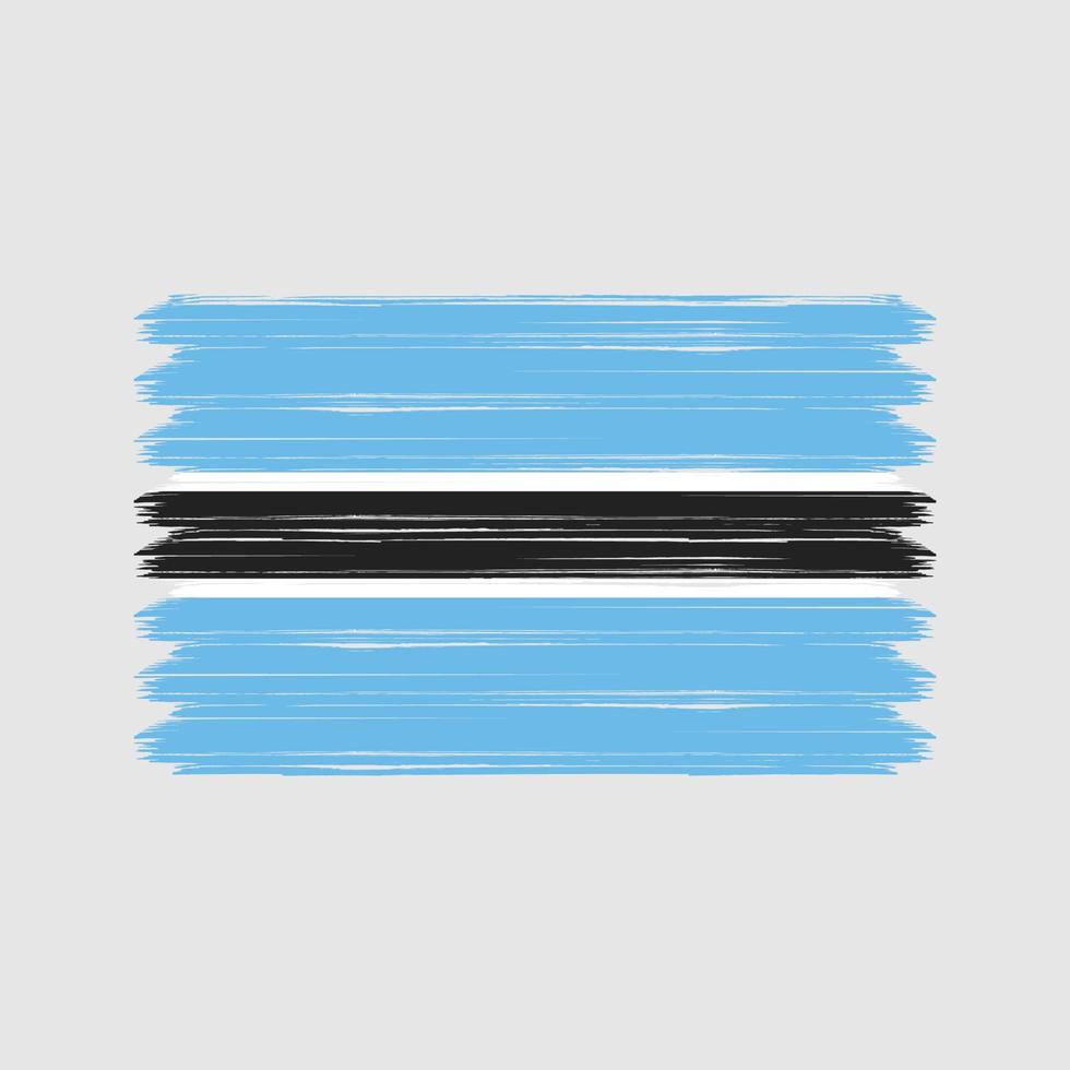 Botswana Flag Brush Strokes. National Flag vector