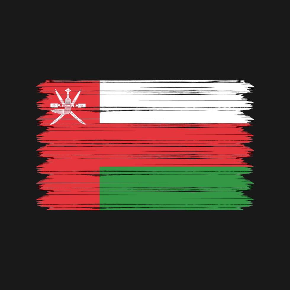 Oman Flag Brush Strokes. National Flag vector