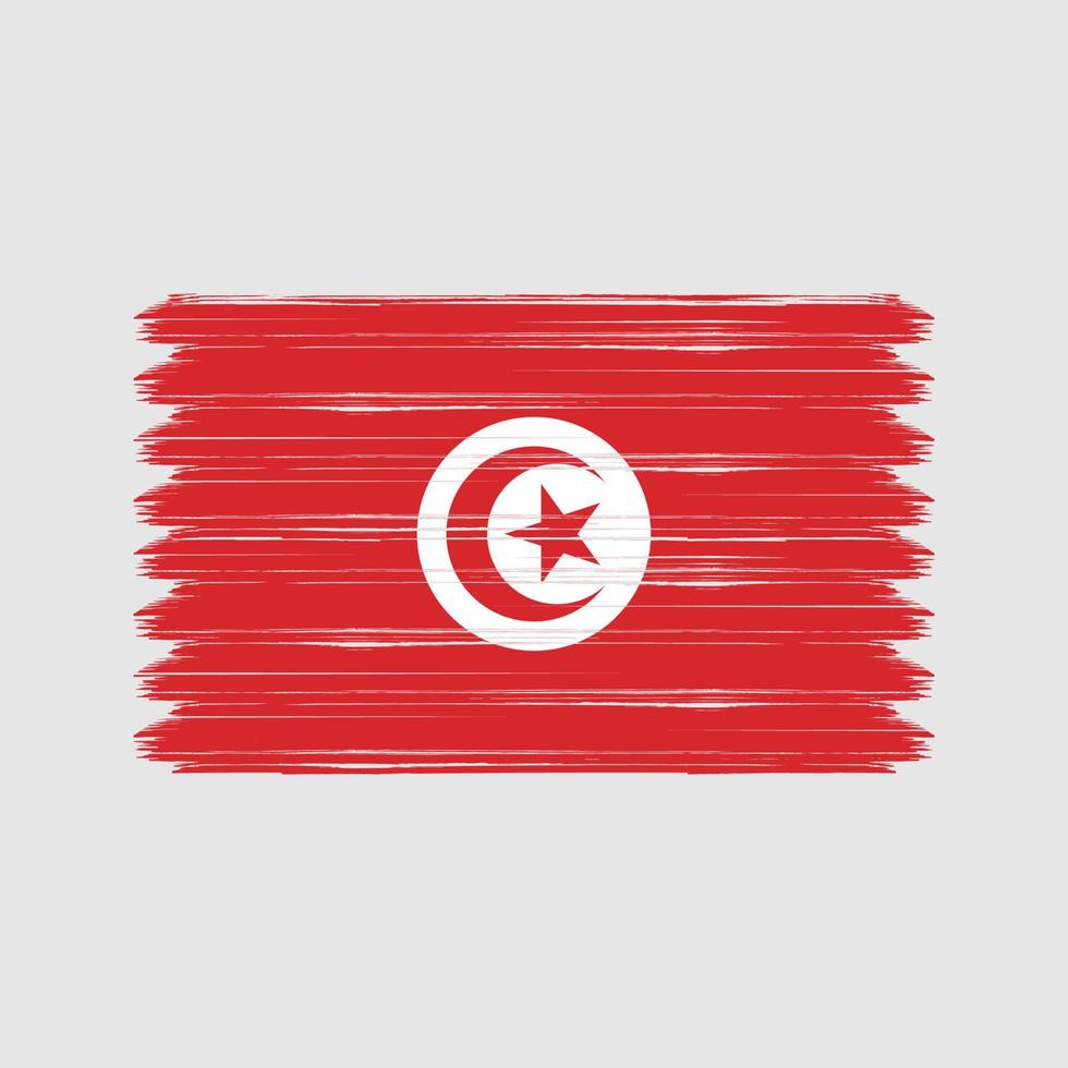 Tunisia Flag Brush Strokes. National Flag vector