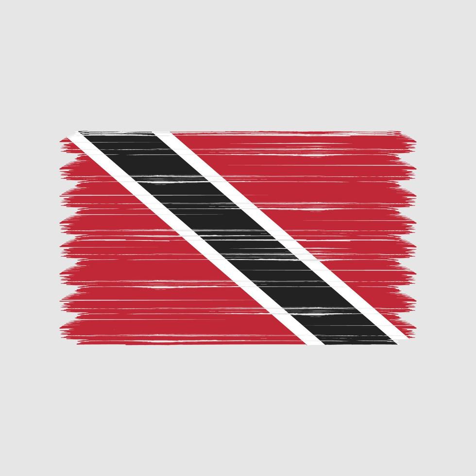 Trinidad and Tobago Flag Brush Strokes. National Flag vector