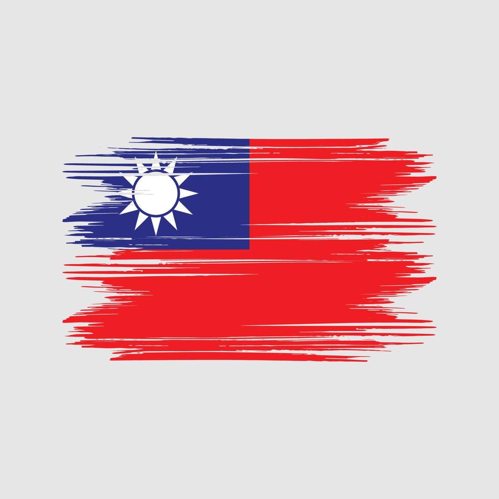 Taiwan flag Design Free Vector