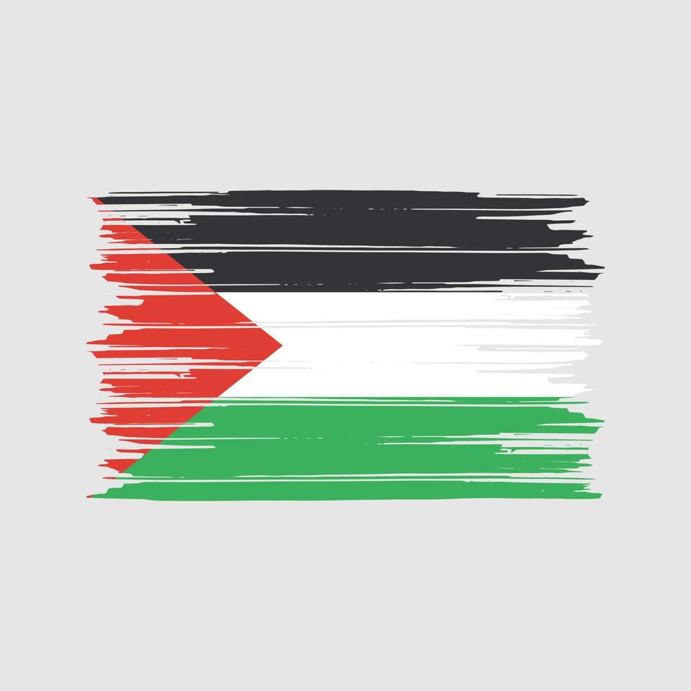 pincel de bandera palestina. bandera nacional vector