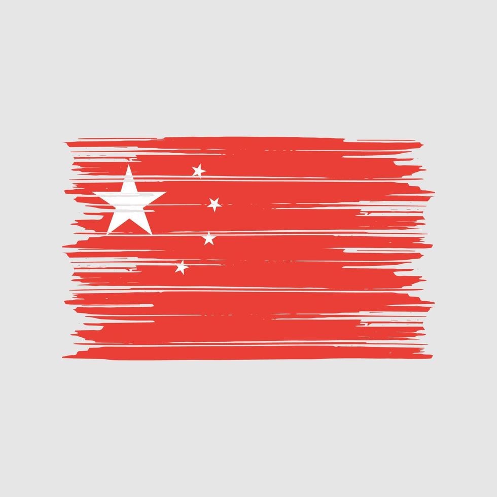 cepillo de bandera china. bandera nacional vector