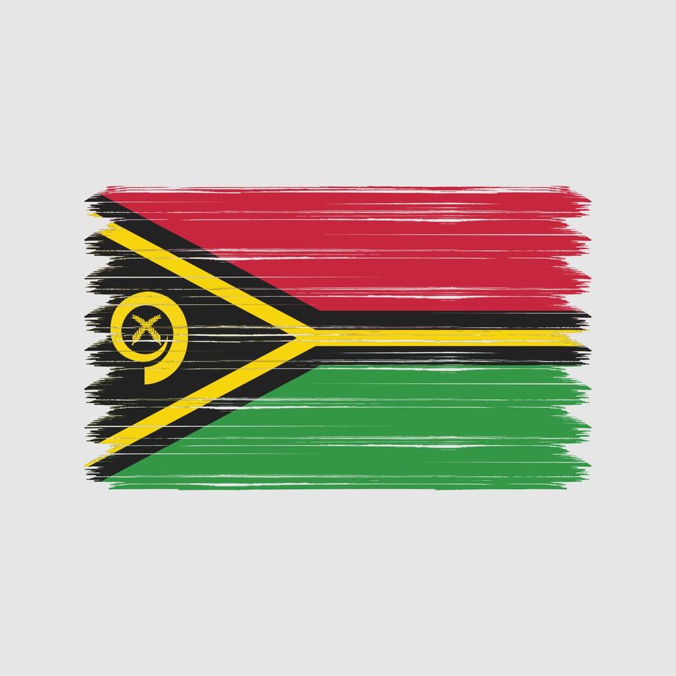 trazos de pincel de bandera de vanuatu. bandera nacional vector