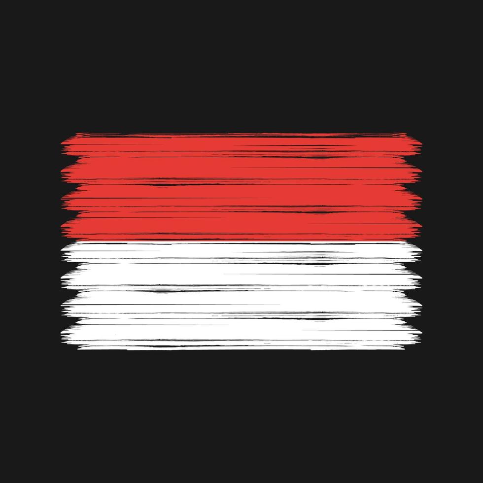 Indonesia or Monaco Flag Brush Strokes. National Flag vector