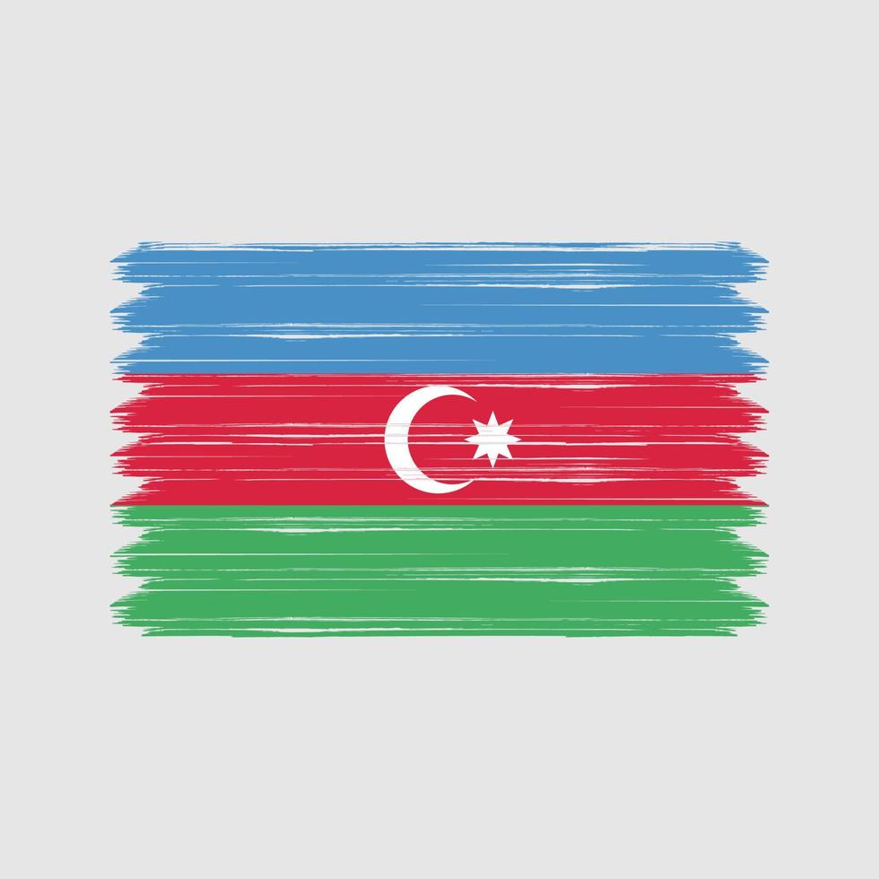 trazos de pincel de bandera de azerbaiyán. bandera nacional vector