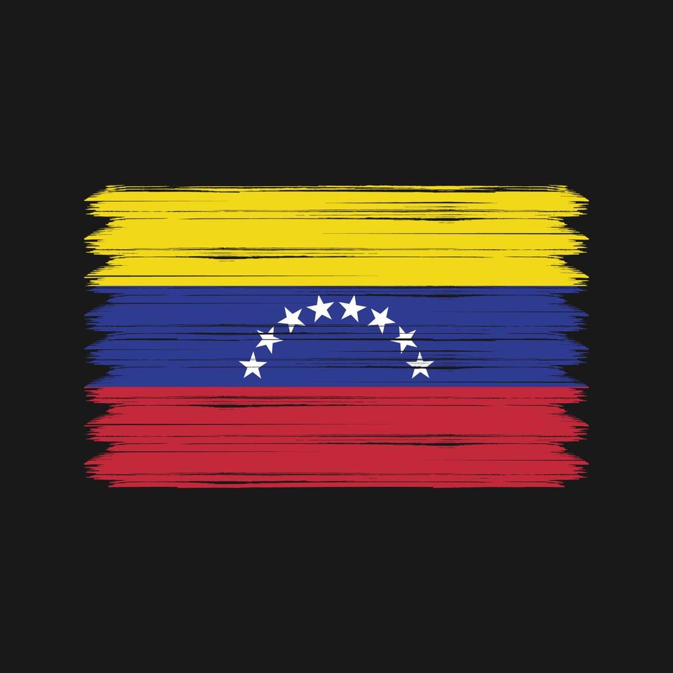 trazos de pincel de la bandera de venezuela. bandera nacional vector