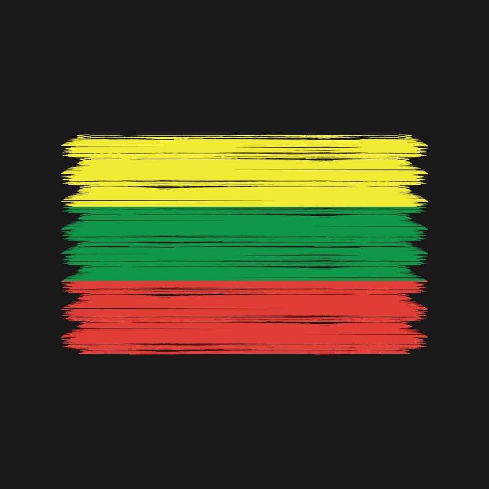 Lithuania Flag Brush Strokes. National Flag vector