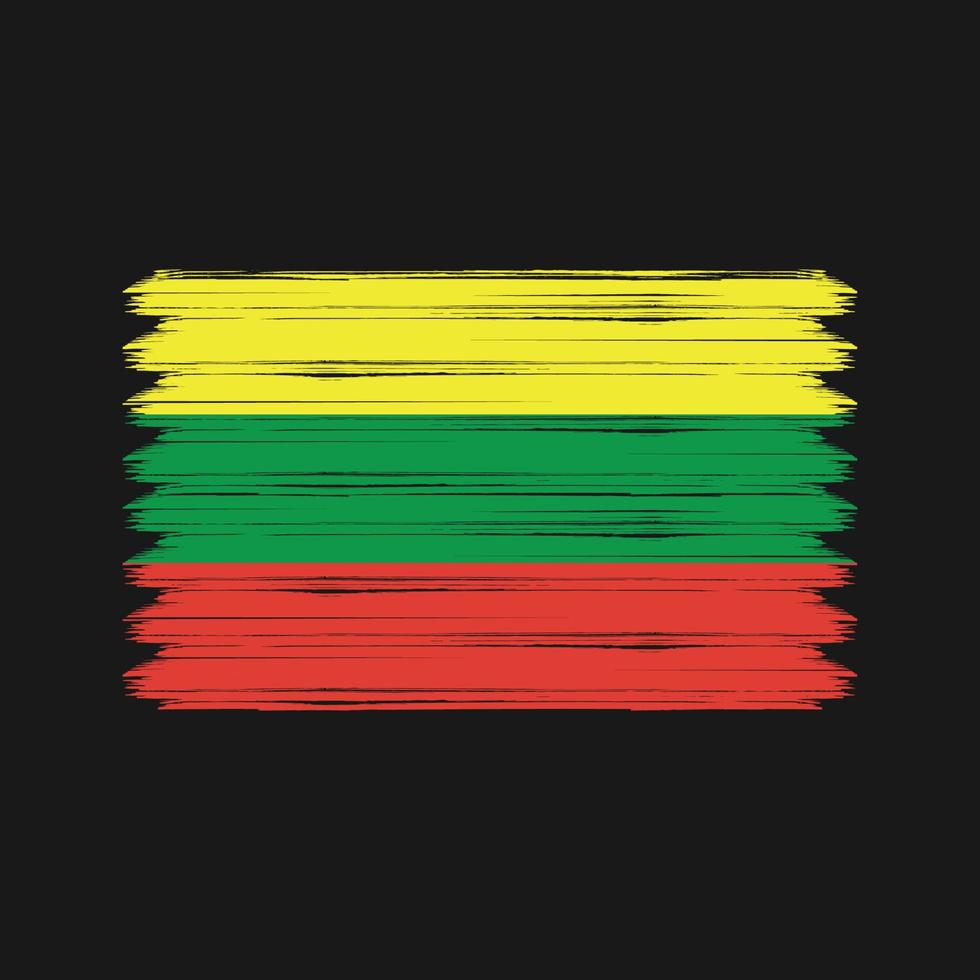 Lithuania Flag Brush Strokes. National Flag vector