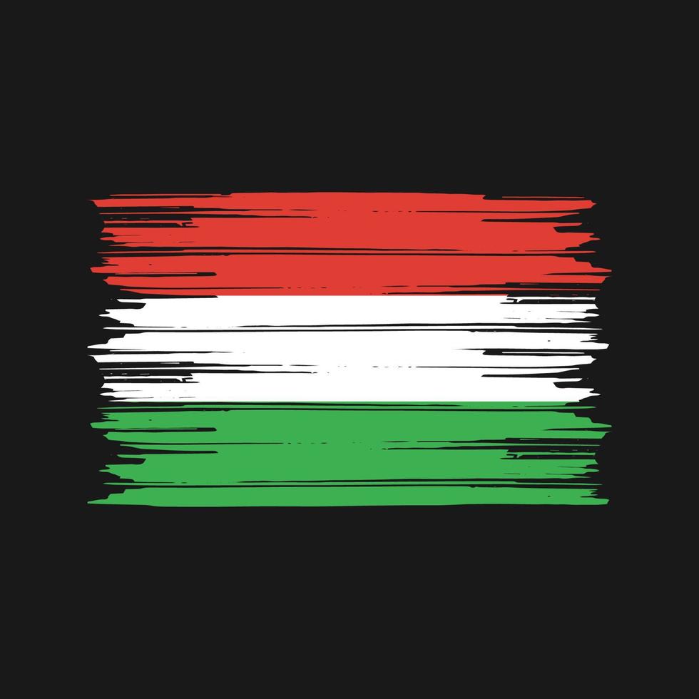 Hungary Flag Brush. National Flag vector