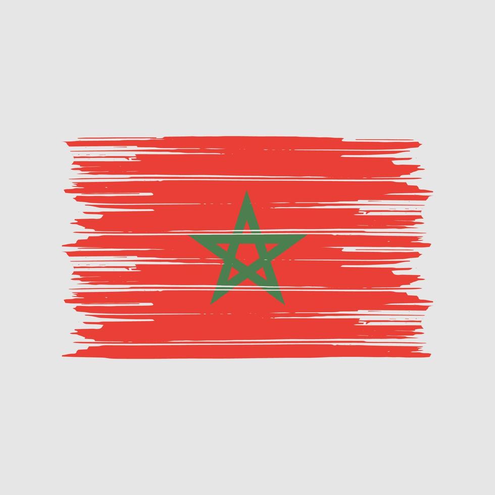 Morocco Flag Brush. National Flag vector